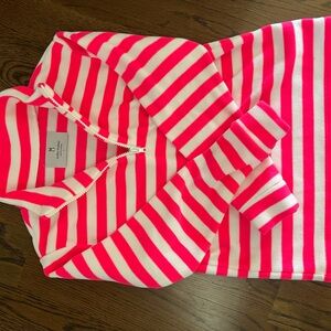 Dudley Stephens Youth Large zip - neon pink / white